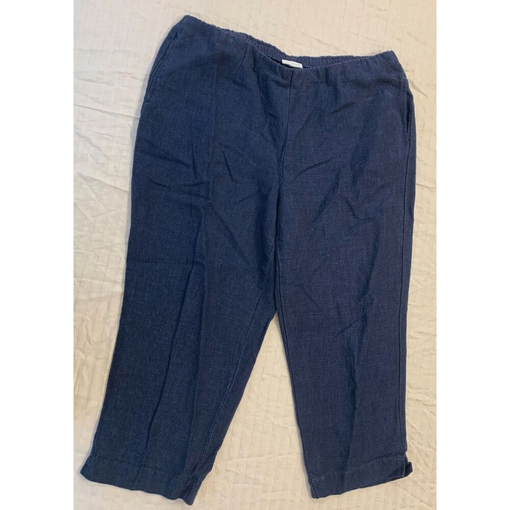 PURE JILL LINEN WOMENS CAPRIS PANTS SIZE L